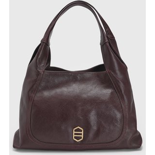 Bolsa Feminina Arezzo Detalhe Metálico Vinho Escuro