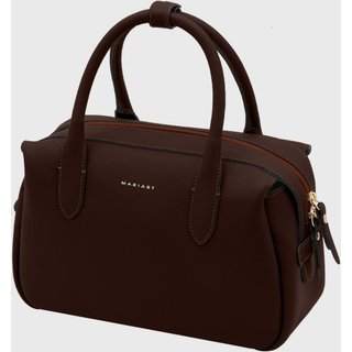 Bolsa Bowling Couro Mariart Jambuzinha Chocolate