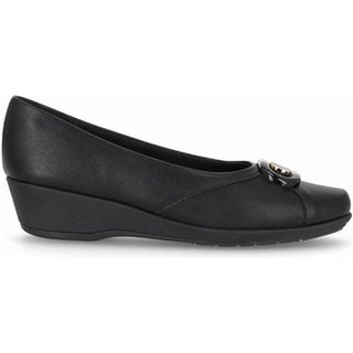 Sapato Ivone Anabela Médio Preto