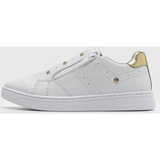 Tênis Feminino Comfortflex Detalhes Dourados Branco