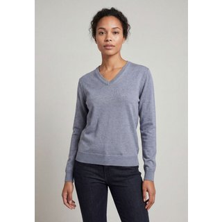 Tricot Feminino Facinelli Decote V Cinza