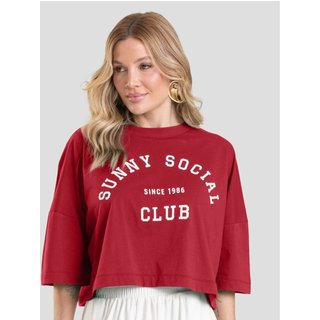 T- Shirt Feminina Cropped Dianna Vermelho