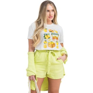 Camiseta Feminina Cianitas Off Estampa Feira de Limões