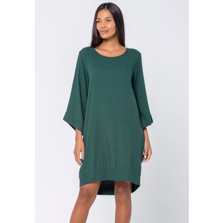 Vestido Curto Amazonia Vital Viscose Manga Ampla Balli Verde Musgo