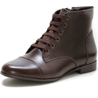 Bota Cano Curto Couro Tellini Store Café