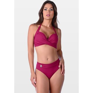 Biquíni Summer Soul Meia Taça Reforçado De Amarrar Cintura Baixa Com Faixa Frontal Vermelho