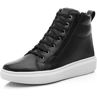Bota Navit Shoes Tratorada Zíper Cano Curto Preto