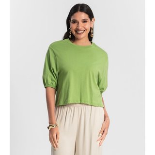 Blusa Feminina Manga Camponesa Rovitex Verde