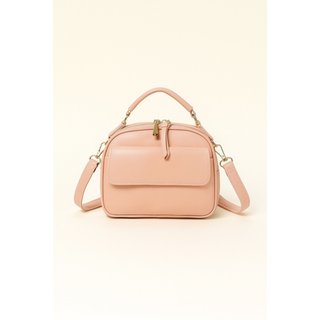 Bolsa Média Transversal D Bell Outlet Texturizada Quase Salmão