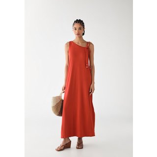 Vestido Longo Feminino CaCay Alça Corda Terracota