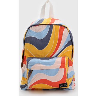 Mochila Unissex Roxy Sugar Bby Canvas Estampada Amarela