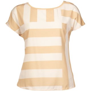 Blusa Feminina Cativa Estampa Geométrica Bege Escuro