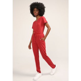 Conjunto Feminino D Bell Outlet Fashion Suede Manga Curta Vermelho