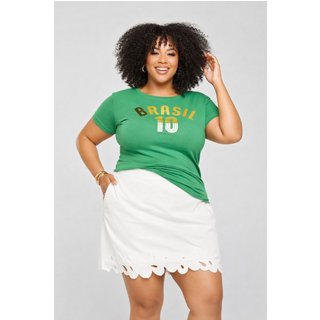 T-shirt Plus Size D Bell Outlet Fashion Brasil 10 Verde