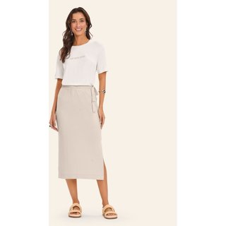 Saia Super Midi Visco Maquinetada Rovitex Bege