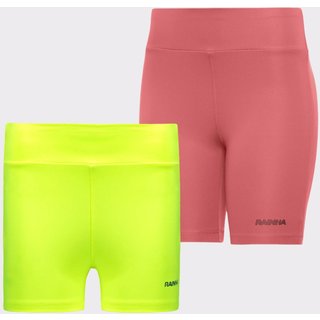 Kit 2 Bermudas Rainha UV 50+ Classic Curta Feminina Rosa e Amarela