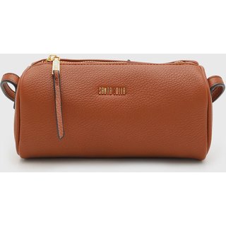 Bolsa Feminina Santa Lolla Pequena Cilíndrica Caramelo