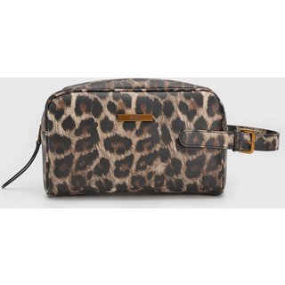 Necessaire Feminina Santa Lolla Animal Print Marrom
