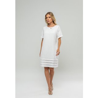 Vestido Curto Com Pregas Na Barra Salvatore Branco