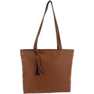 Bolsa Feminina Lavini Saco Shopper Sacola Grande Marrom