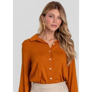 Camisa Feminina de Tecido Dianna Marrom