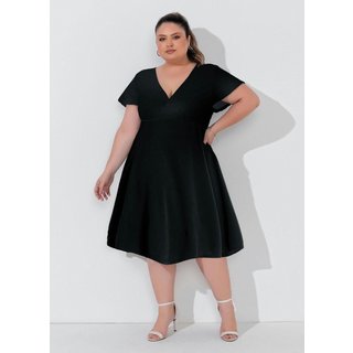 Vestido Plus Size Preto Marguerite