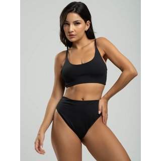 Biquini Faixa Calcinha Hot Pants Bojo Removivel Proteção Uv 50+ Vicbela Preto