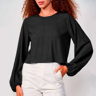 Blusa Colcci Manga In25 Preto Feminino