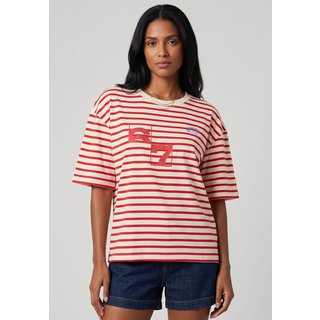 Camiseta Feminina Cantão Listras Memórias Vermelha