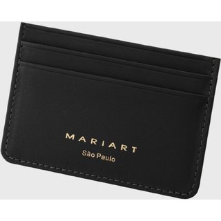 Porta-Cartão Couro Mariart Babaçu Preta