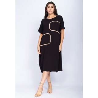 Vestido Amazonia Vital Tribalê Malha Midi Plus Preto