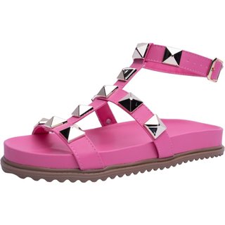 Sandalia Papete Rasteira Feminina Rosa Piramide Tellini Store