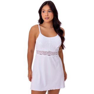 Camisola de alça algodão conforto Lisa Branco