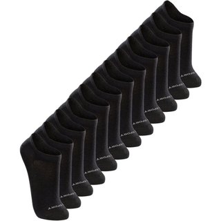 Kit 12 Pares de Meias Esportiva Invisível Lupo 3170-089 Preto