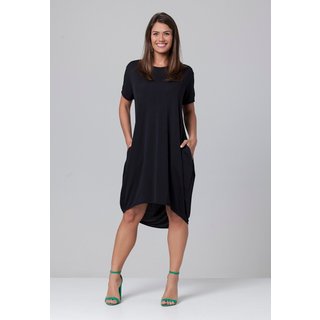 Vestido Curto Amplo Malha Amazonia Preto