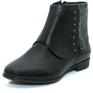 Bota Cano Curto Couro Tellini Store Preto