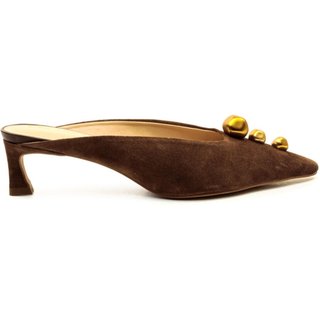 Mule Couro Marrom Salto Baixo Cecconello 2639010-1