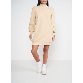 Vestido Moletom Gola Alta Colcci Sport Bege