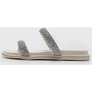 Rasteira Aberta Beira Rio Pedrarias Off-White