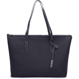 Bolsa de Ombro Grande Moncci Fechamento de zíper Preto