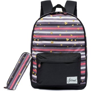 Mochila Casual Ferrazzi Com Estojo Feminina Espaçosa Resistente