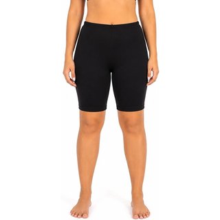 Bermuda Anágua Gabi Lingerie Segunda Pele Elegante Cintura Baixa Confortável Cós Baixo Moda Perfeita Casual Preta