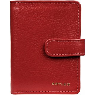 Porta Cartão CNH em Couro Artlux 026 - Vermelho