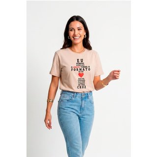 Camiseta Feminina Cianitas Chocolate Estampa Formato Amor
