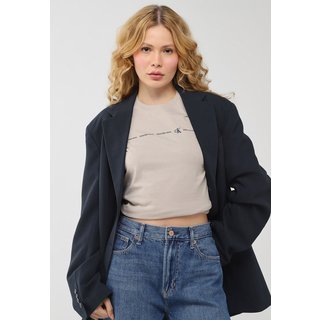 Camiseta Feminina Calvin Klein Jeans Logo Bege