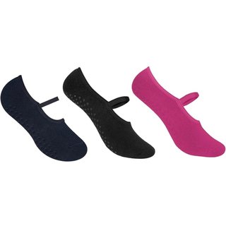 Kit 3 Pares de Meias Selene Sapatilha Pilates Antiderrapante Feminina