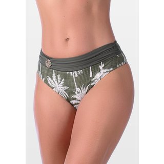 Calcinha Summer Soul Cintura Baixa Com Faixa e Fivela Coqueiro Verde