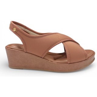 Sandália Feminina Anabela Cacau LeveComfortflex 2553407-1