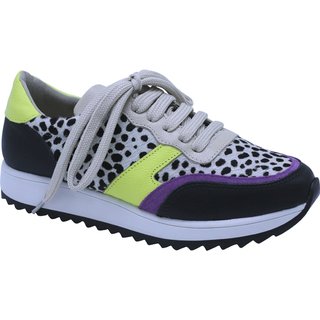 Tênis Floré 9318 - Preto/Violeta/Dalmata/Ice/Limão Multicolorido