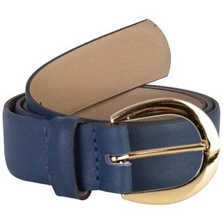 Cinto feminino de couro Liz Azul